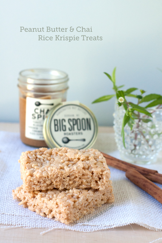 Peanut Butter Chai Spiced Rice Krispy Treats Recipe I Photo by Michelle Smith