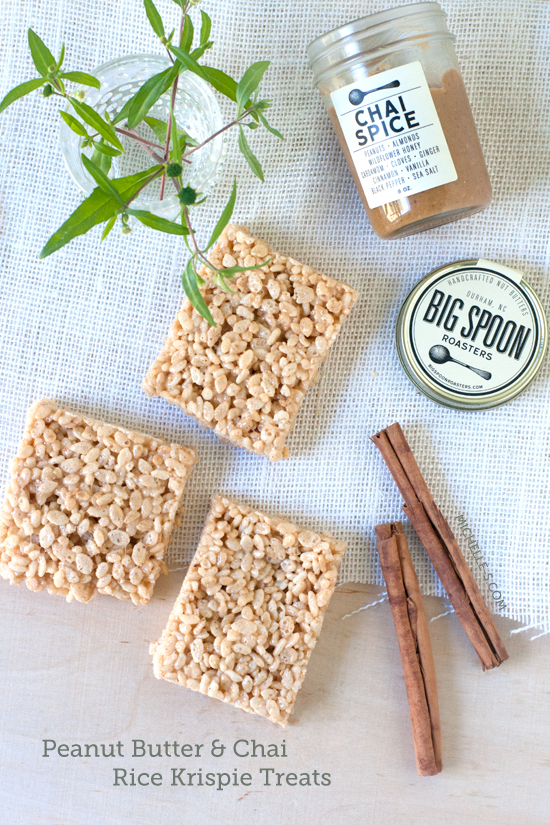Peanut Butter Chai Spiced Rice Krispy Treats Recipe I Photo by Michelle Smith