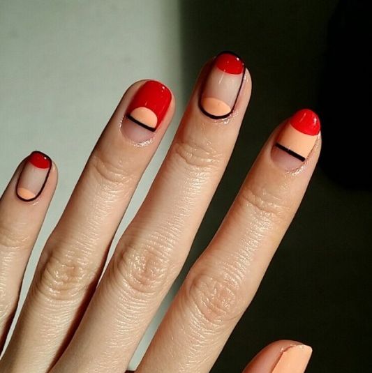 Art Deco Pink & Red Stripes Nail Designs | Feminine Modern Blog
