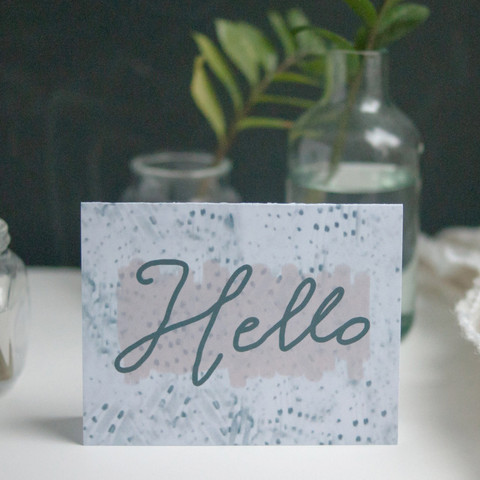 Hello Greeting Card | By Designer Michelle Smith of Gather Goods